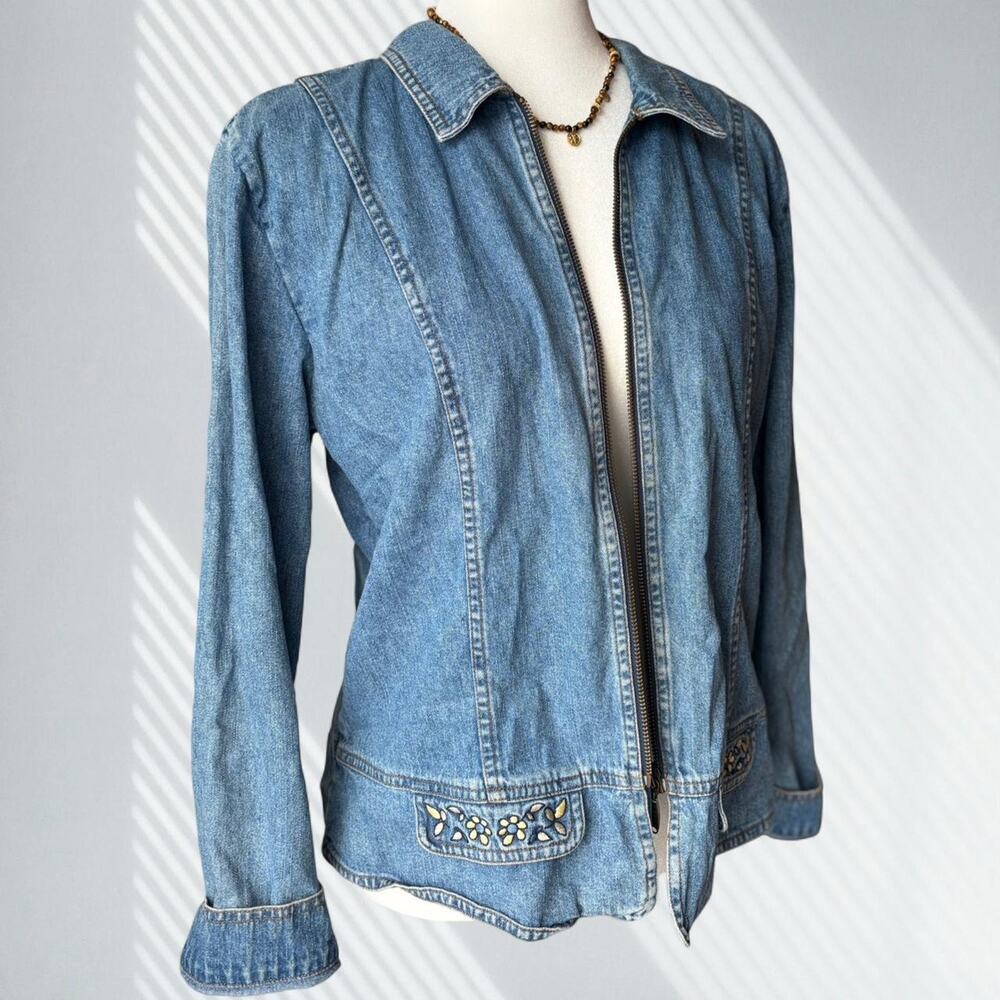 Vintage Y2K Embroidered Denim Jacket